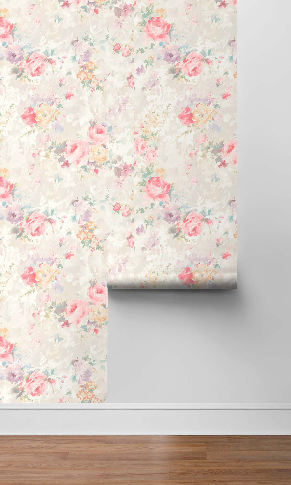 Pink - Multicolor Blooming Roses Peel & Stick Wallpaper RPS10532