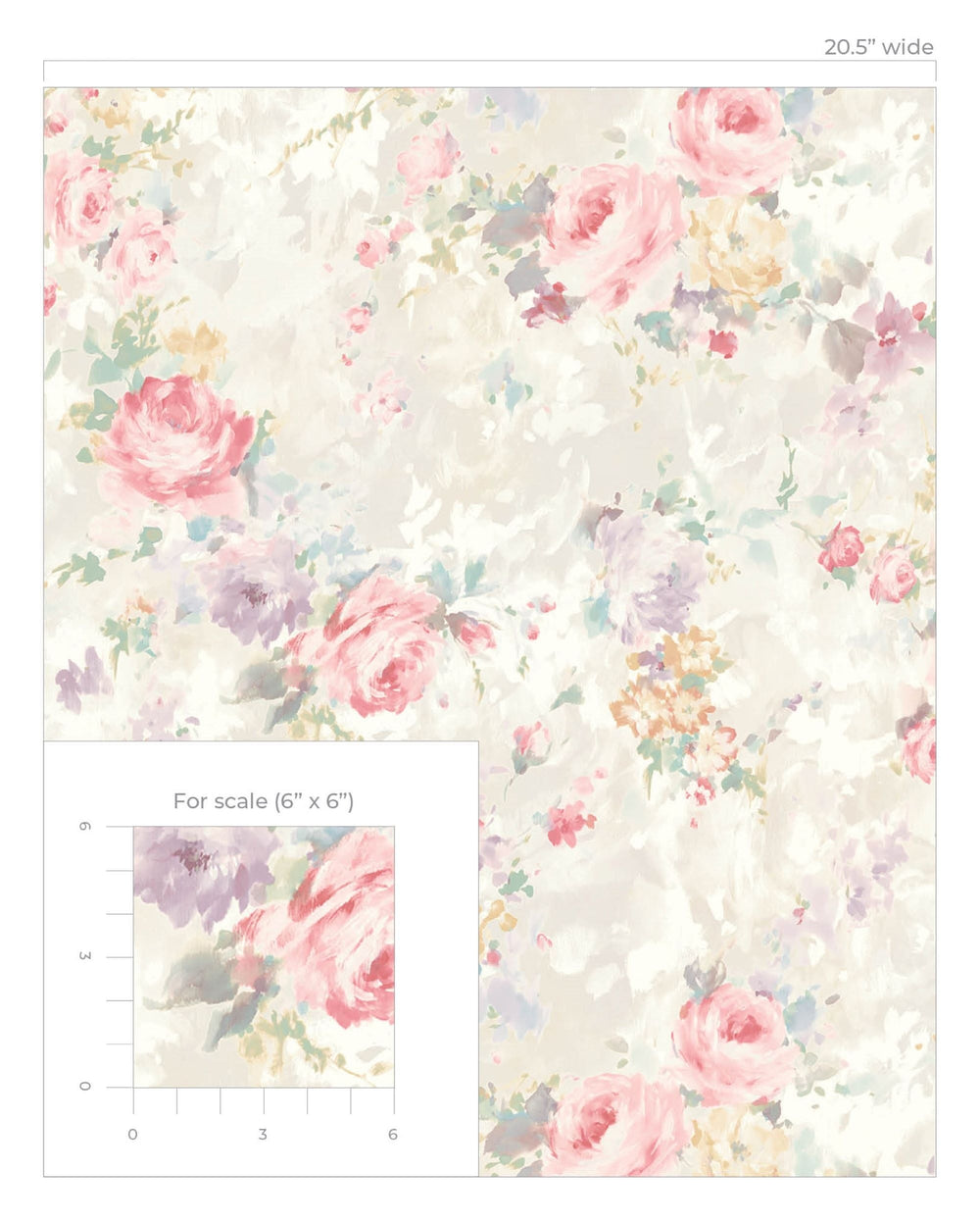 Pink - Multicolor Blooming Roses Peel & Stick Wallpaper RPS10532