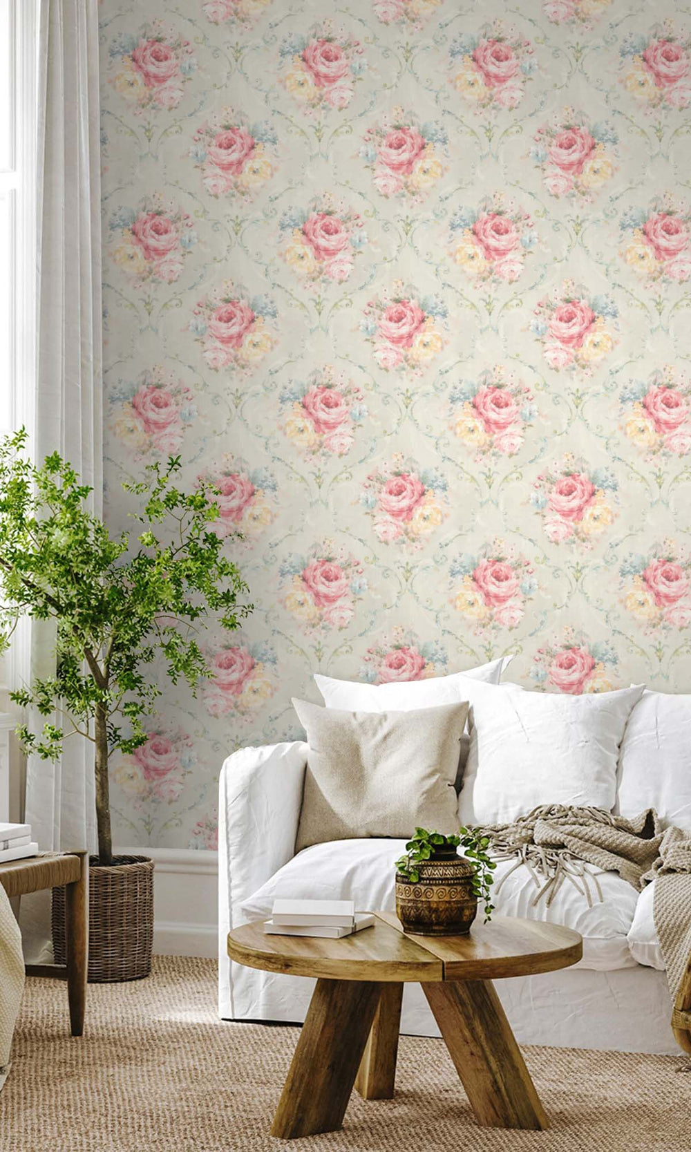 Cyrus Grass Floral Bouquet Peel & Stick Wallpaper RPS10535
