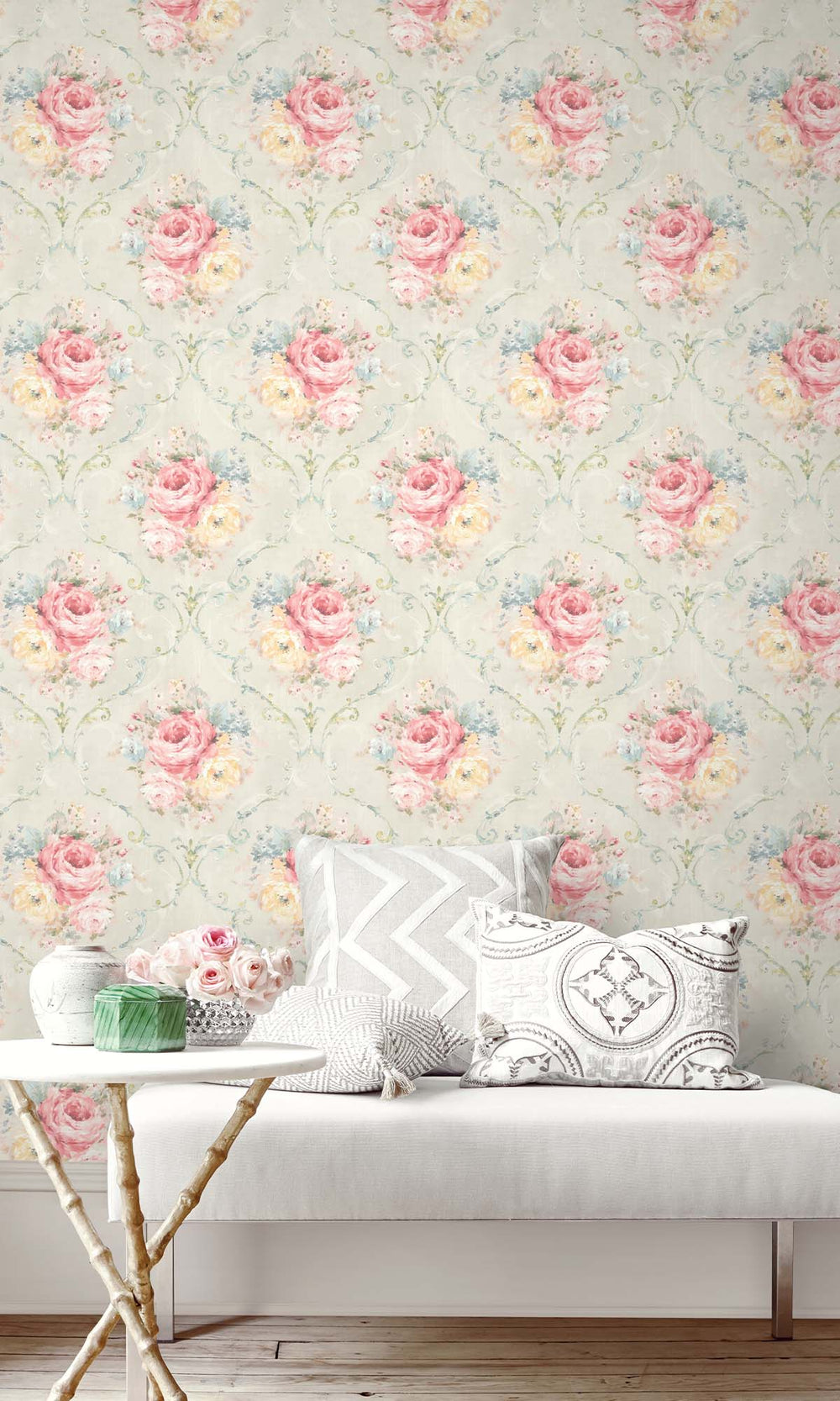 Cyrus Grass Floral Bouquet Peel & Stick Wallpaper RPS10535