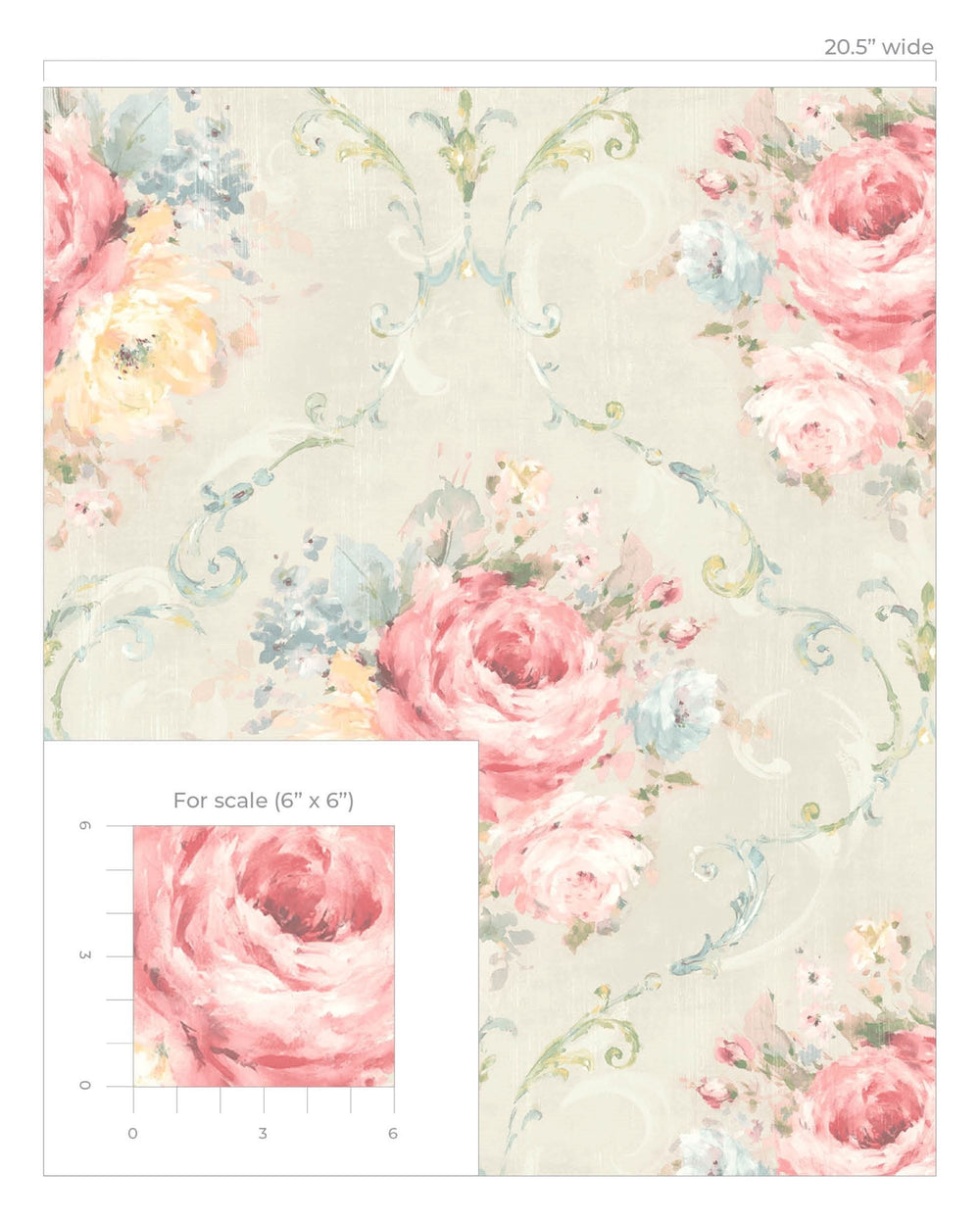Cyrus Grass Floral Bouquet Peel & Stick Wallpaper RPS10535