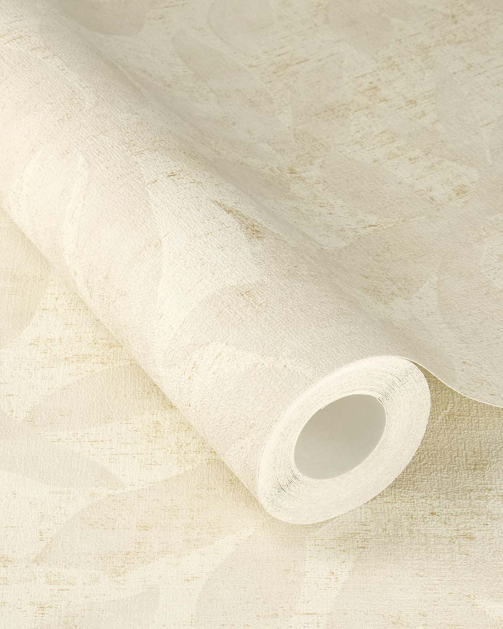 Antique White Textured Floral Leaves Wallpaper R10540