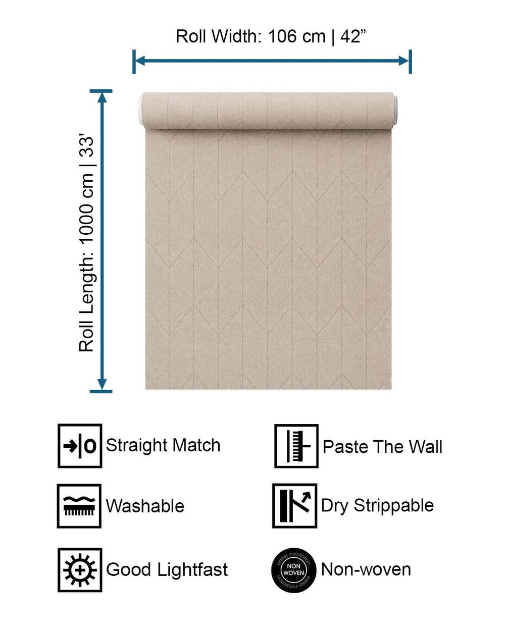 Birchwood Chevron Print Wallpaper R10542