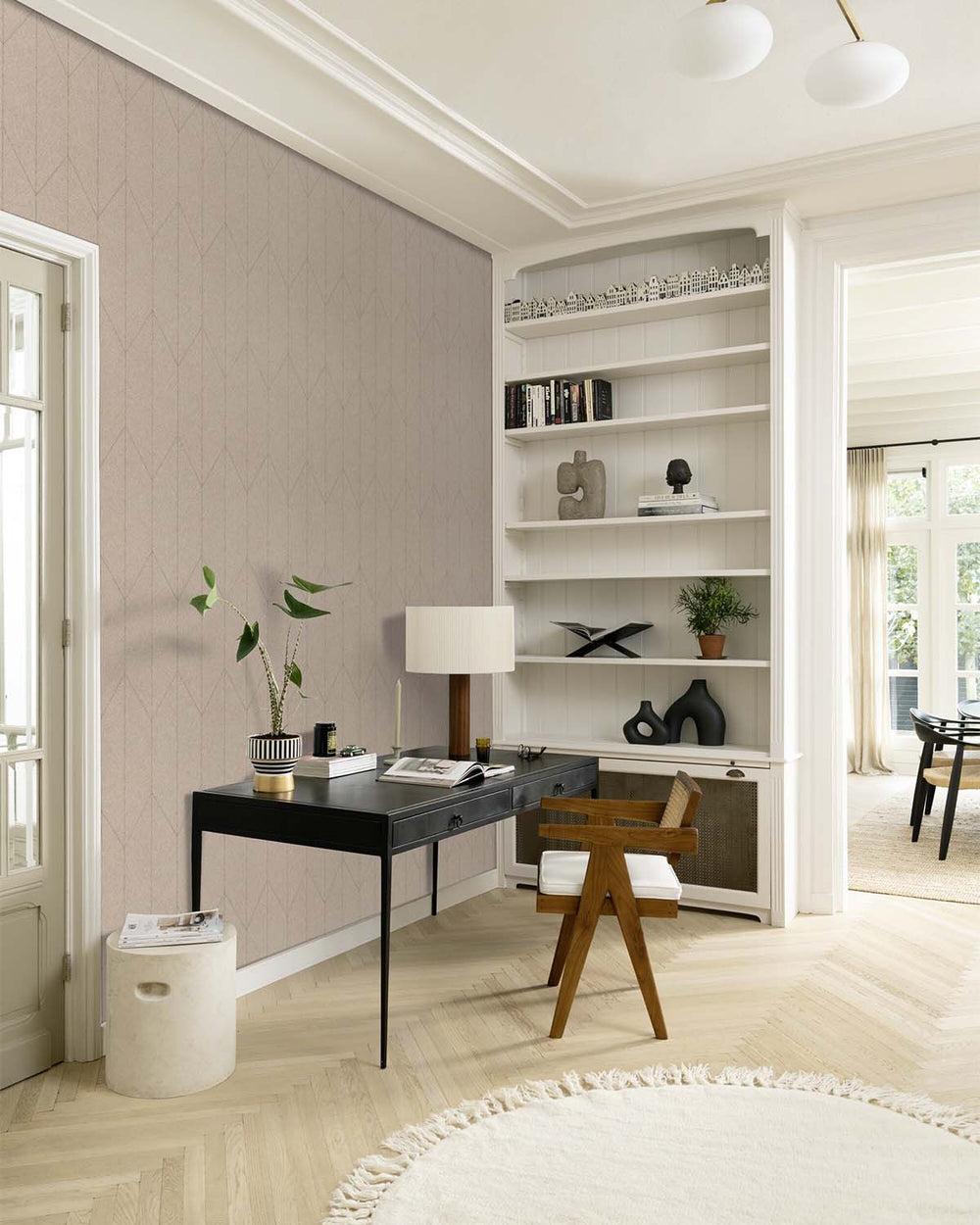 Birchwood Chevron Print Wallpaper R10542