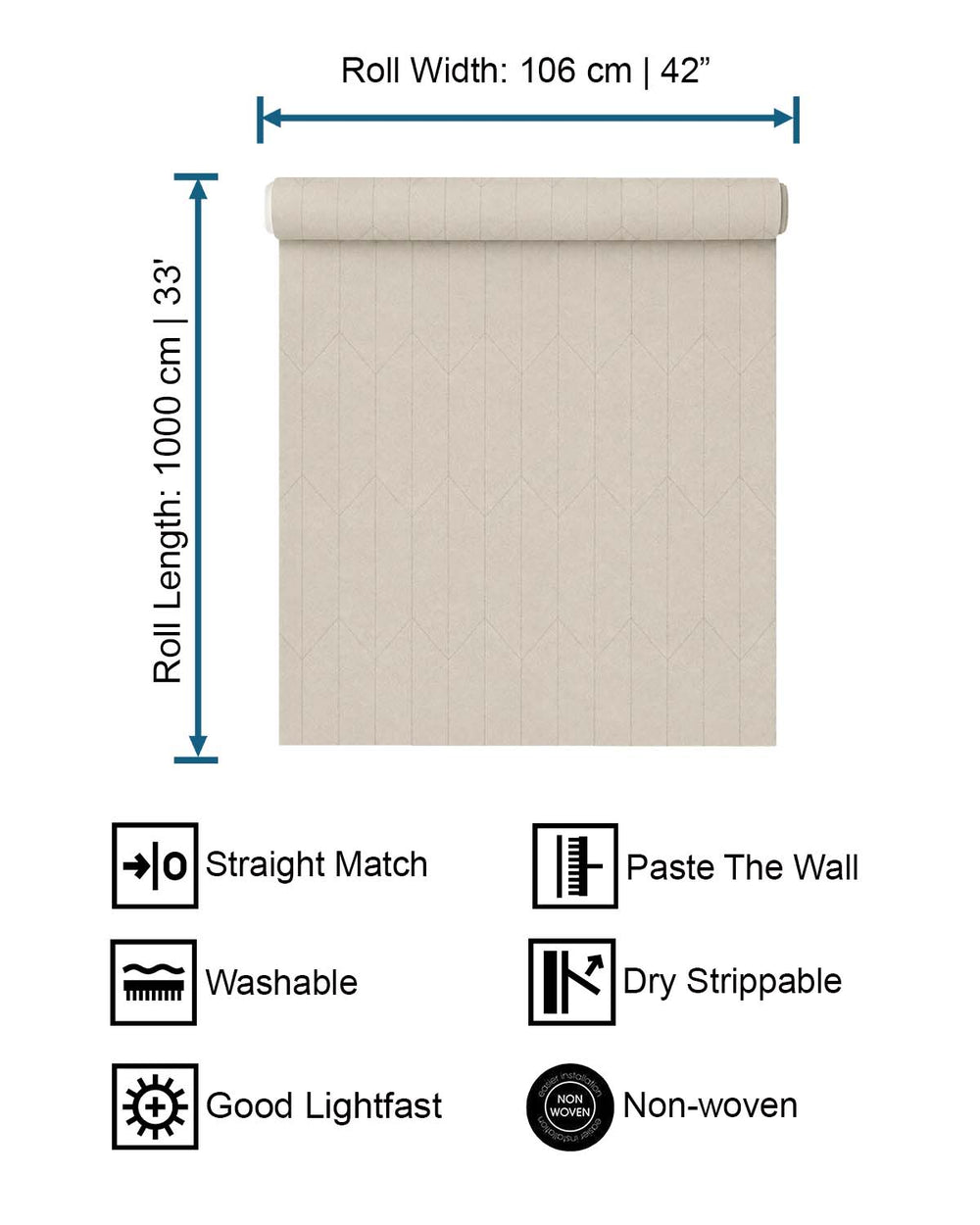 Plaza Taupe Chevron Print Wallpaper R10546