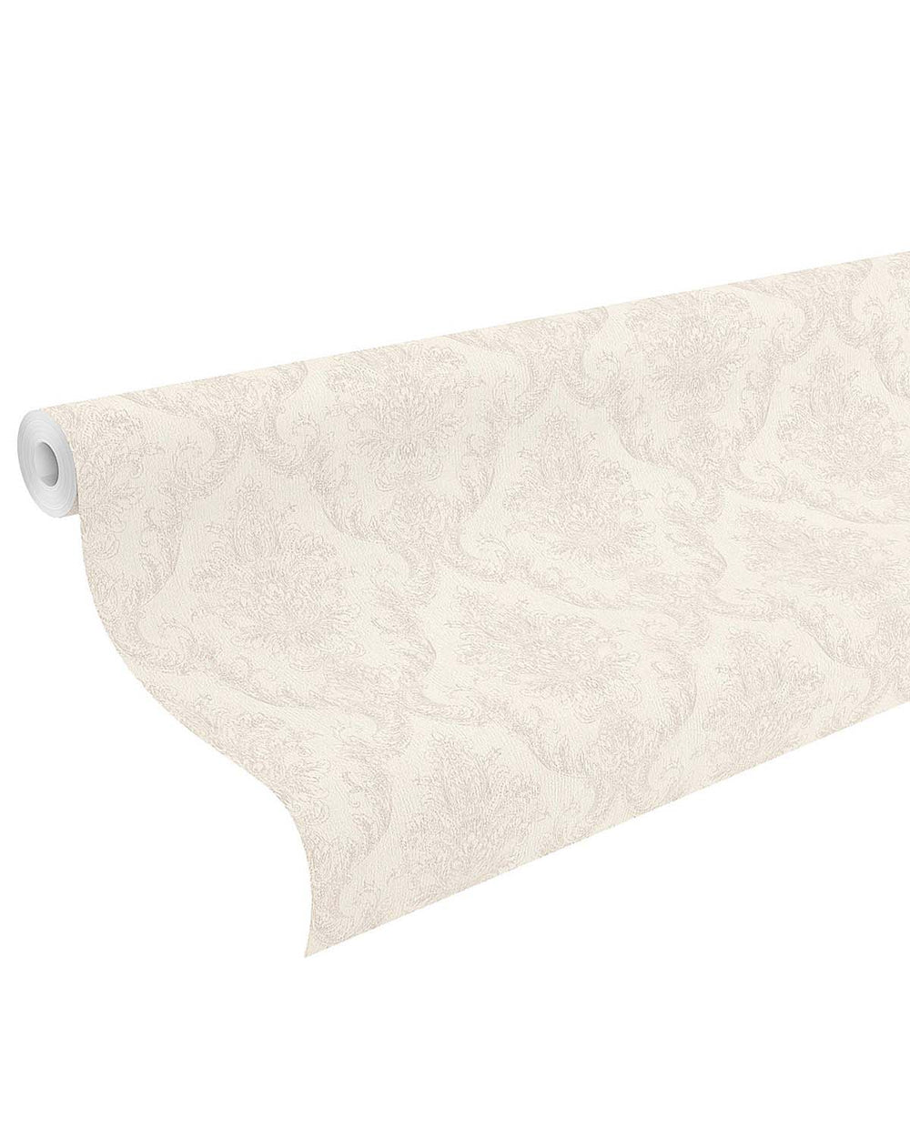 Pueblo White Classic Damask Wallpaper R10547
