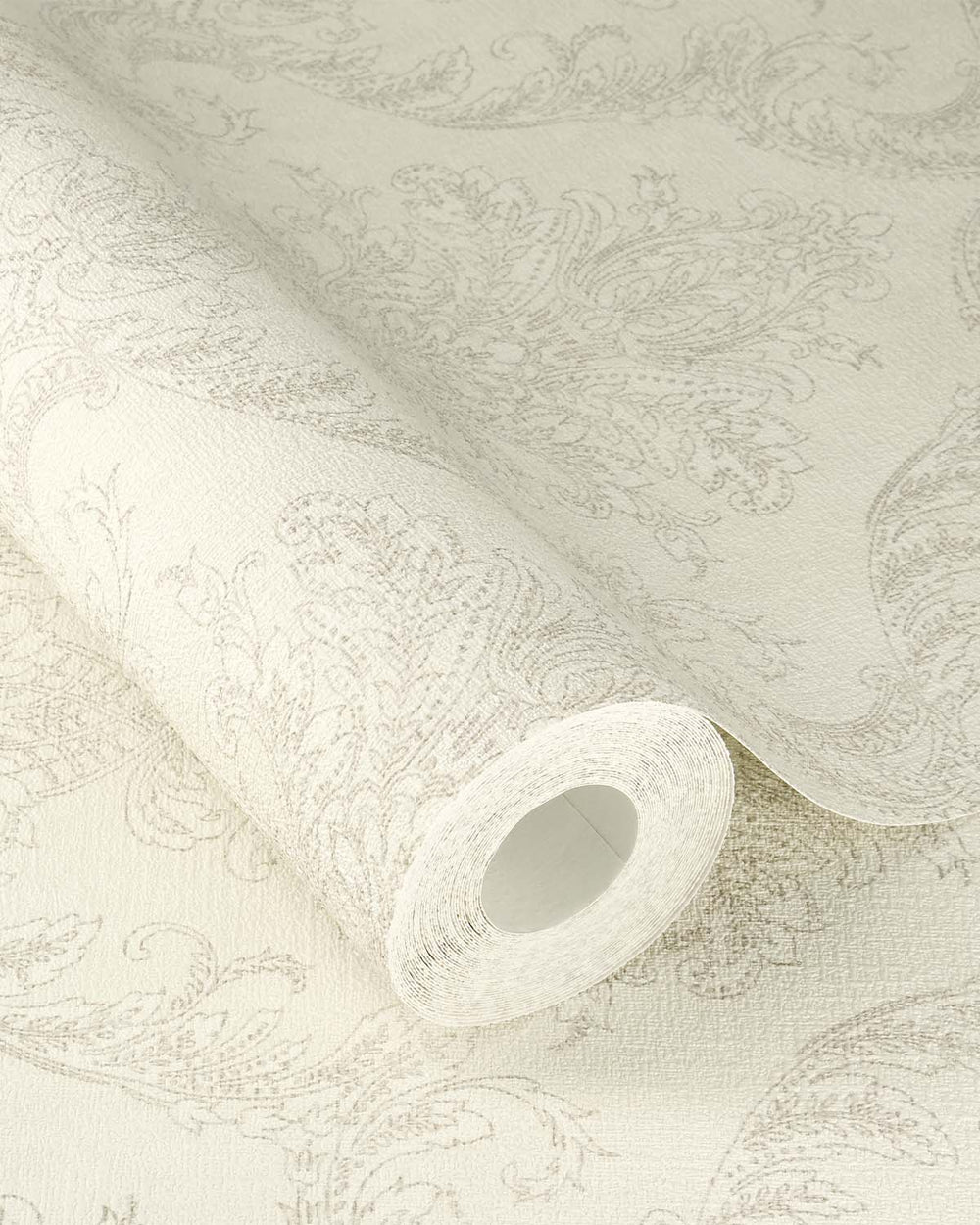 Pueblo White Classic Damask Wallpaper R10547