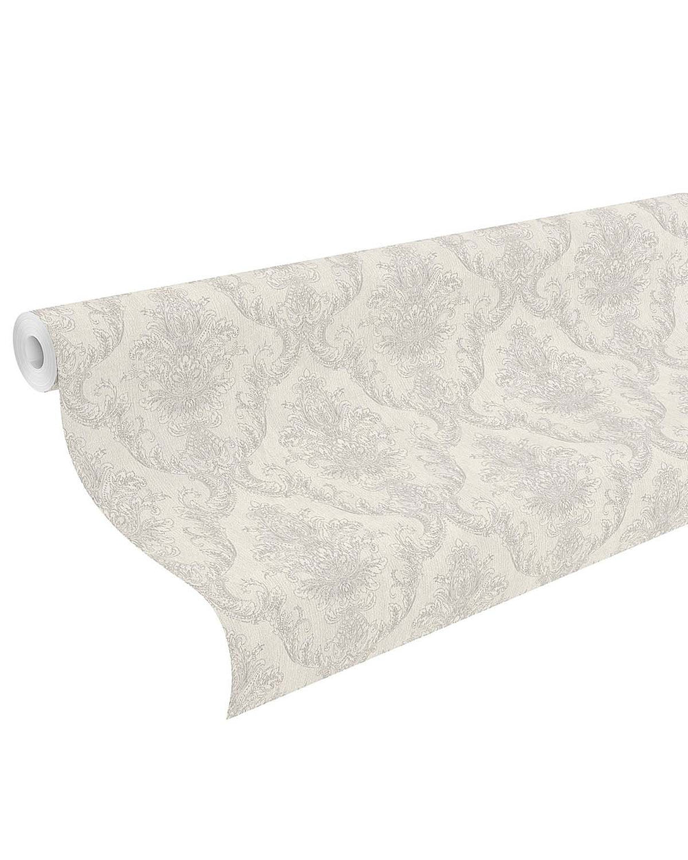 Milk White Classic Damask Wallpaper R10548