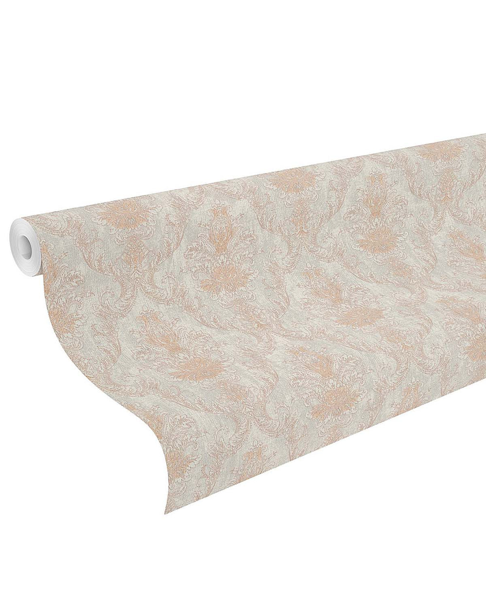 Pastel Brown Classic Damask Wallpaper R10551