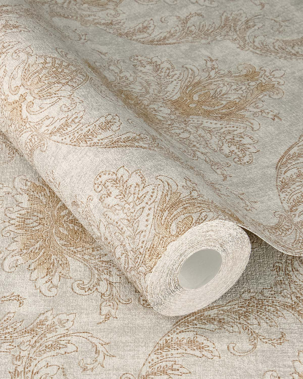 Pastel Brown Classic Damask Wallpaper R10551