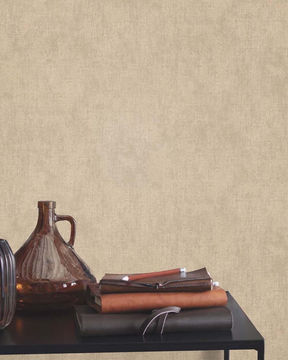Nurude Brown Vertical Weave Wallpaper R10552