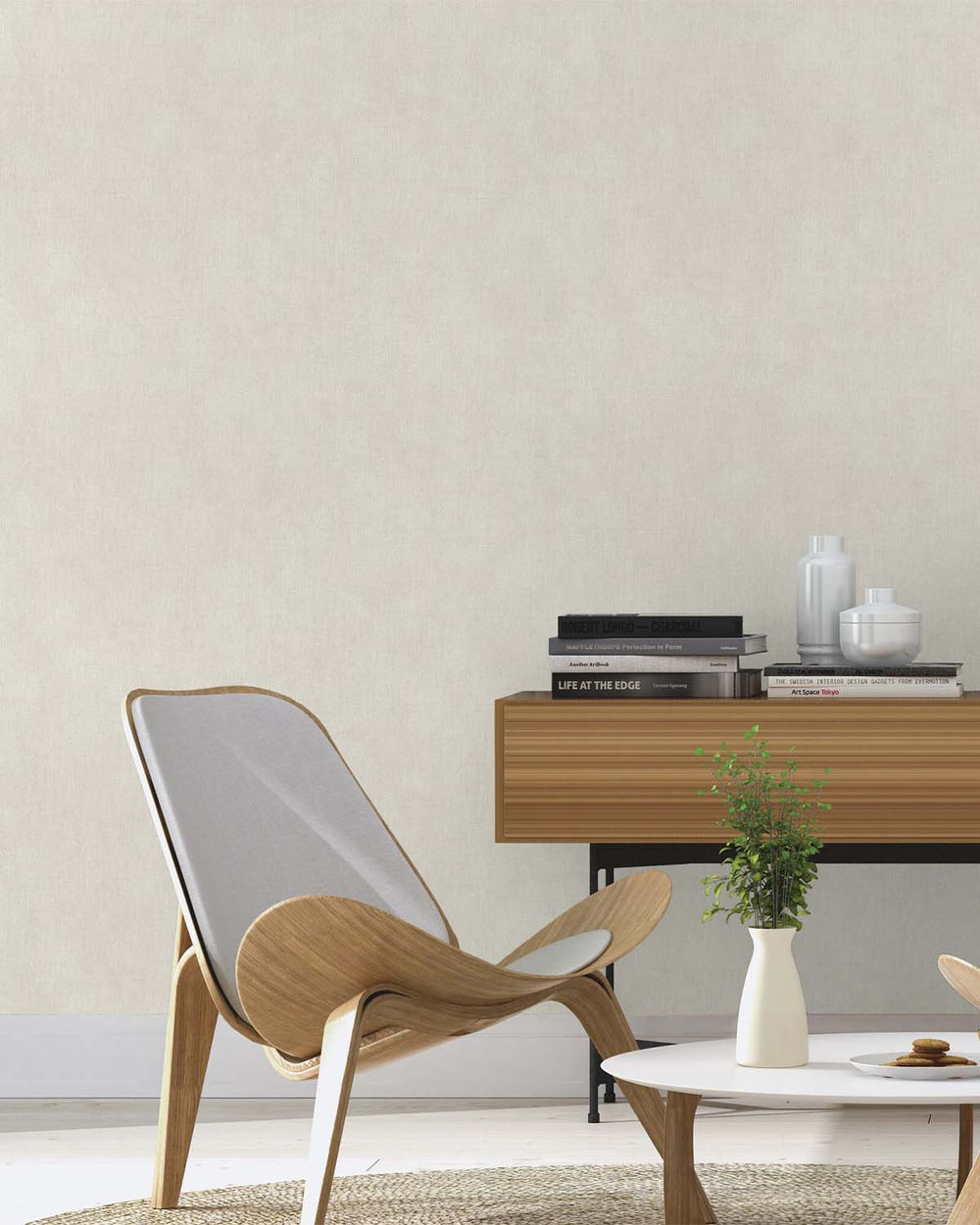 Faded Forest Vertical Weave Wallpaper R10556