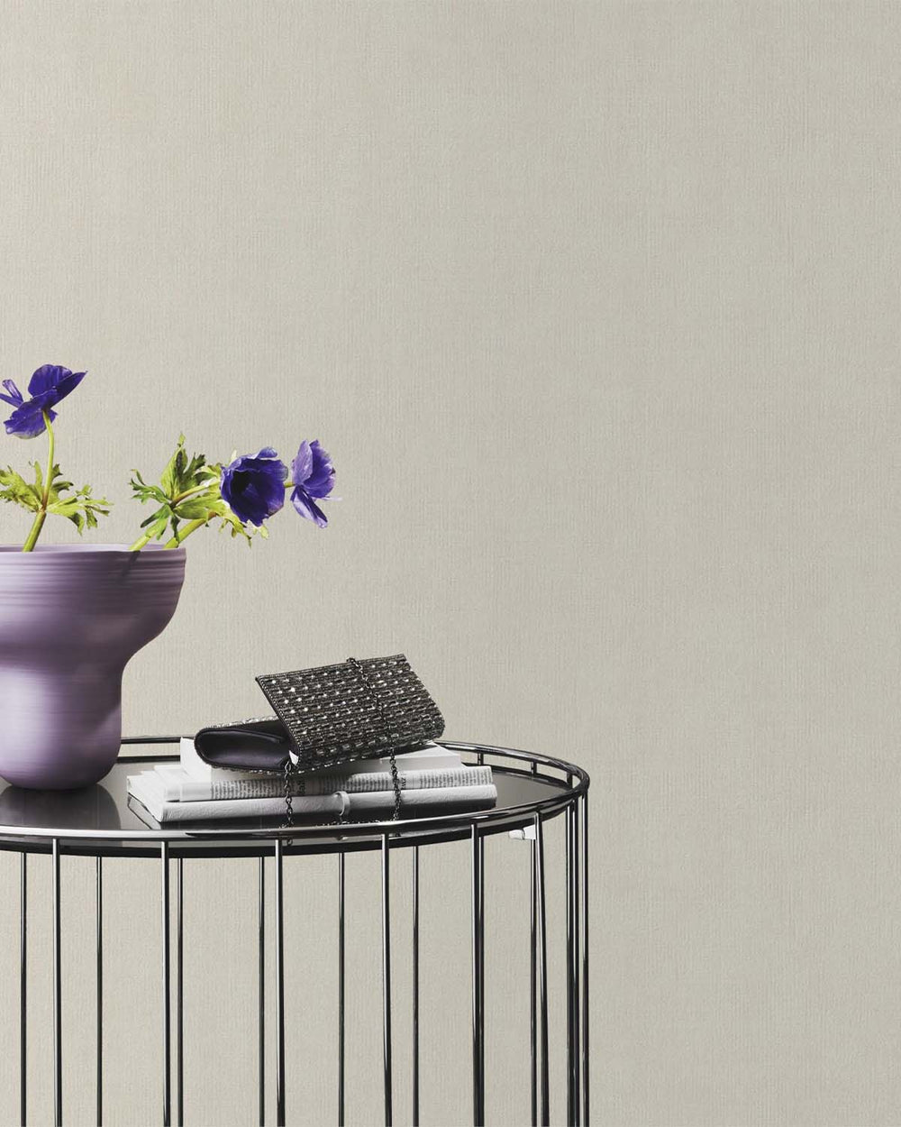 Albescent White Faux Fabric Print Wallpaper R10560