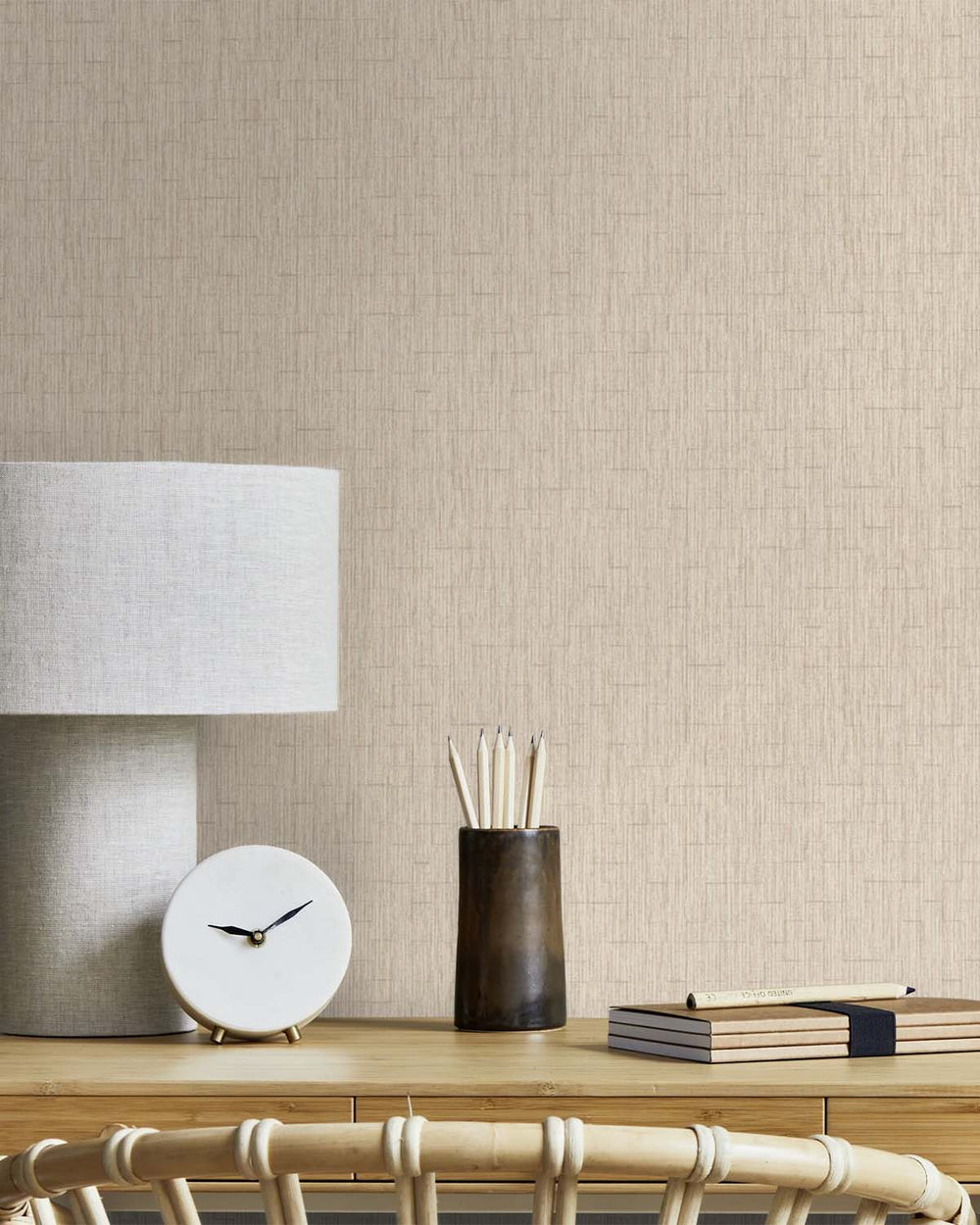 Steveareno Beige Intertwined Lines Wallpaper R10564