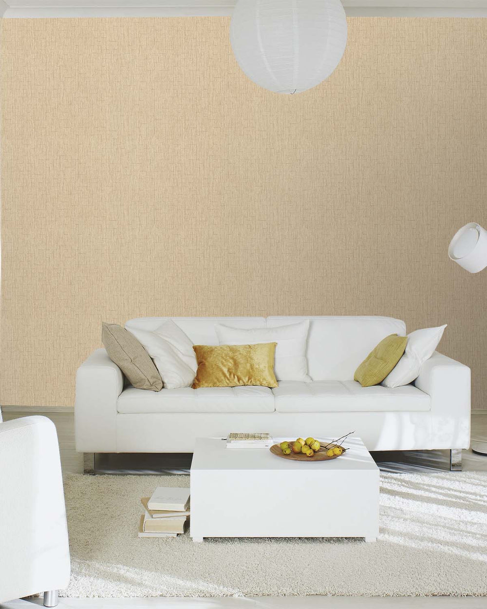 Almond Latte Intertwined Lines Wallpaper R10565
