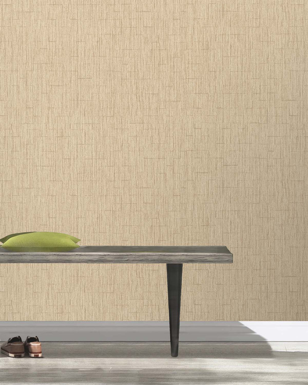 Almond Latte Intertwined Lines Wallpaper R10565