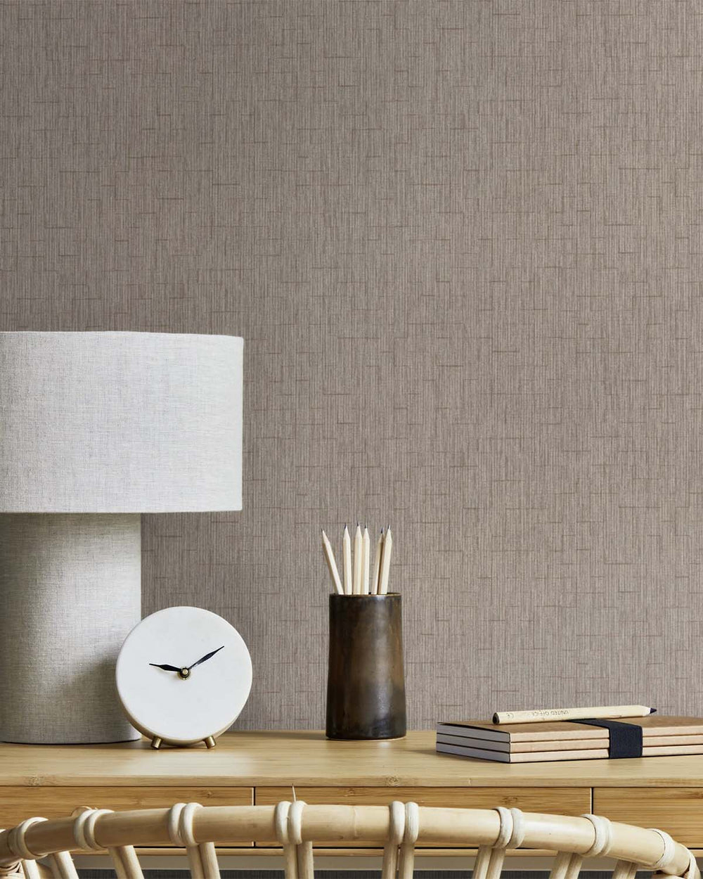 Cherry Bark Intertwined Lines Wallpaper R10567