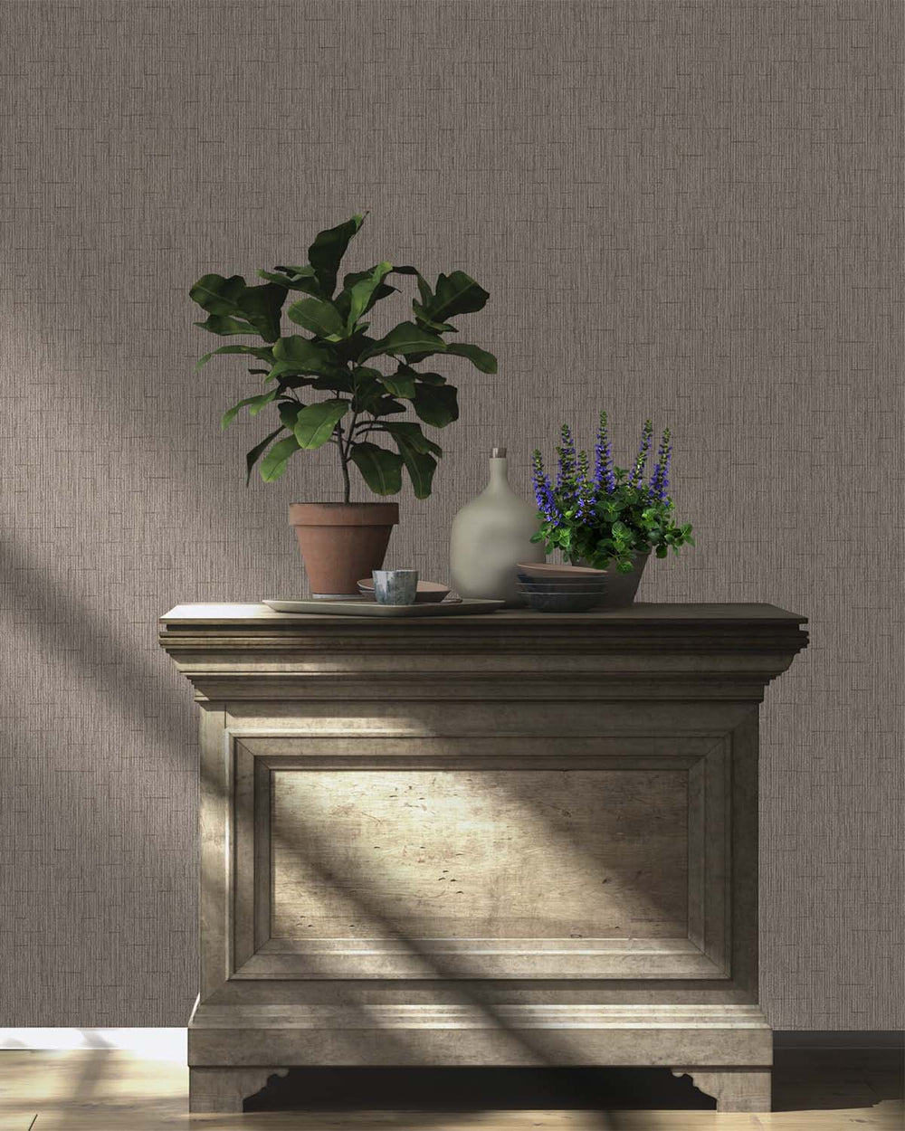 Cherry Bark Intertwined Lines Wallpaper R10567
