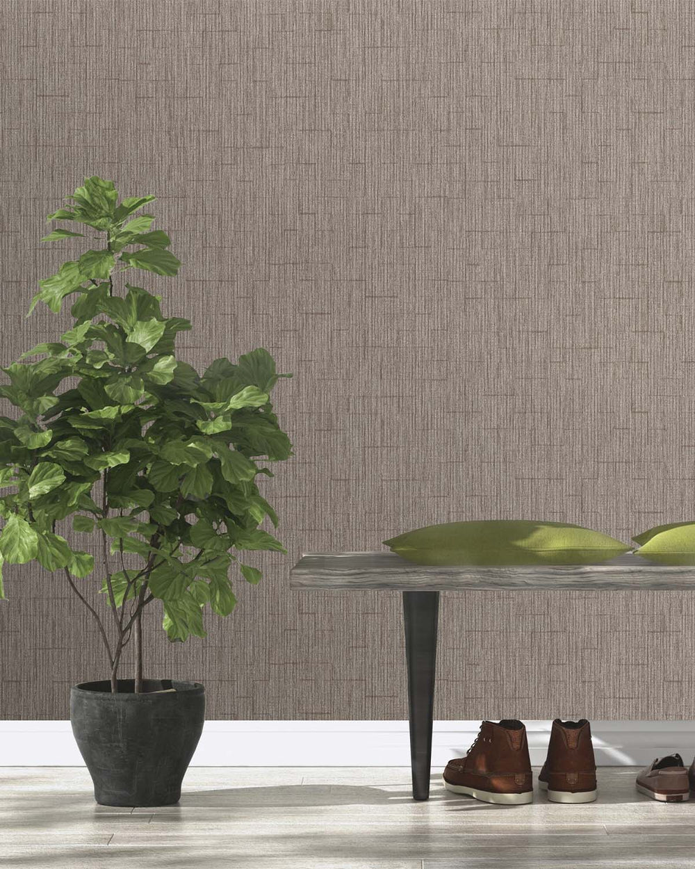 Cherry Bark Intertwined Lines Wallpaper R10567