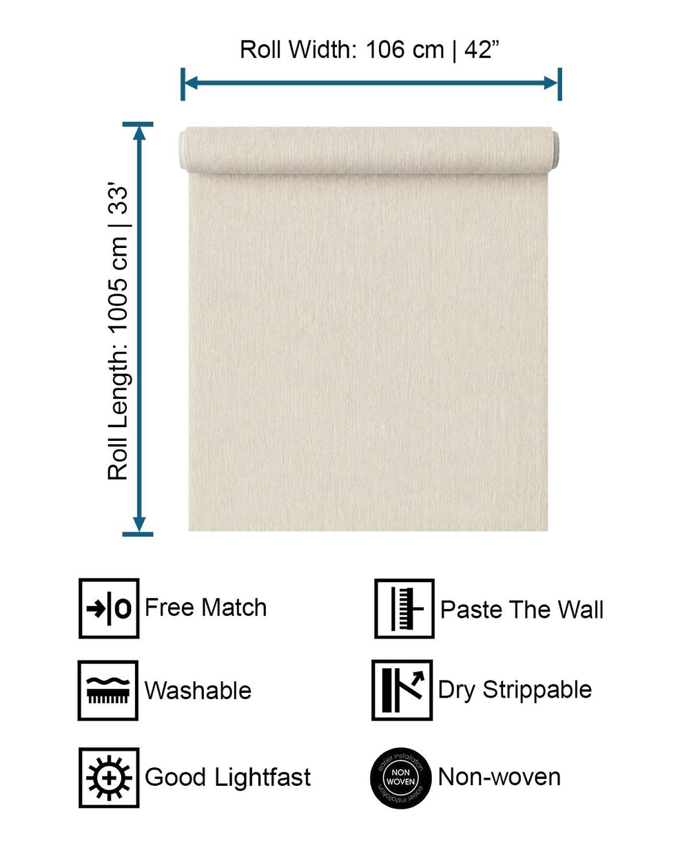 Oyster Haze Plain Print Wallpaper R10569