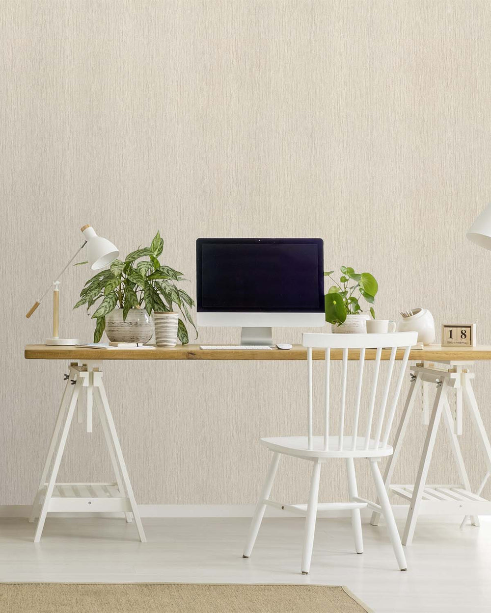 Oyster Haze Plain Print Wallpaper R10569