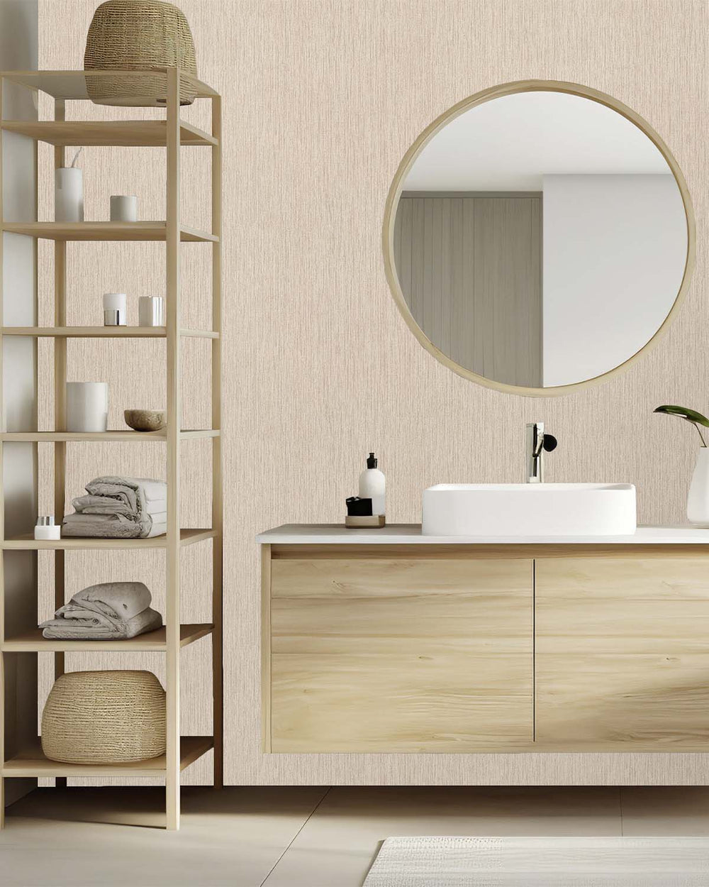 Cafe Latte Plain Print Wallpaper R10571