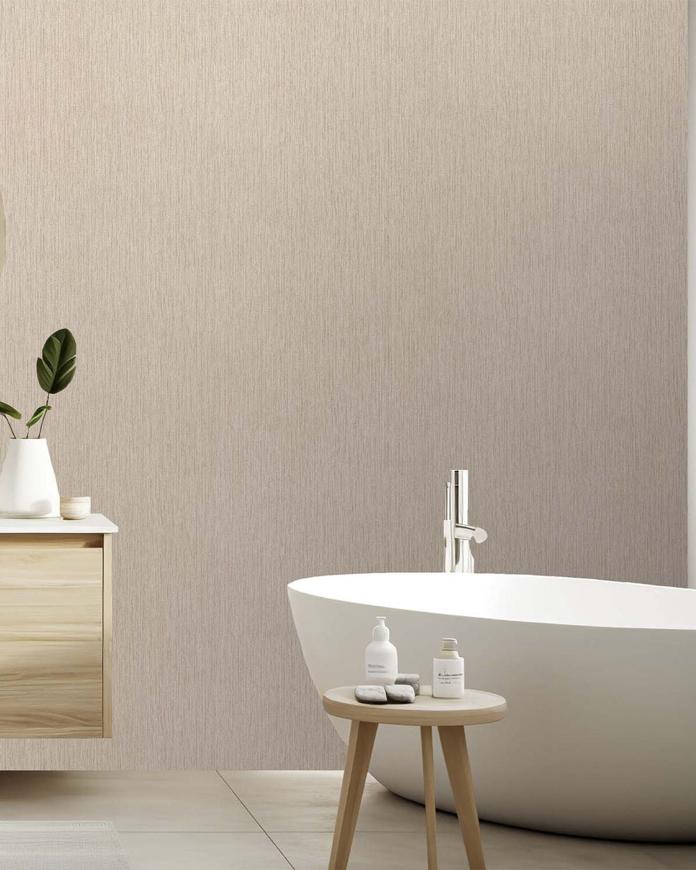 Cafe Latte Plain Print Wallpaper R10571