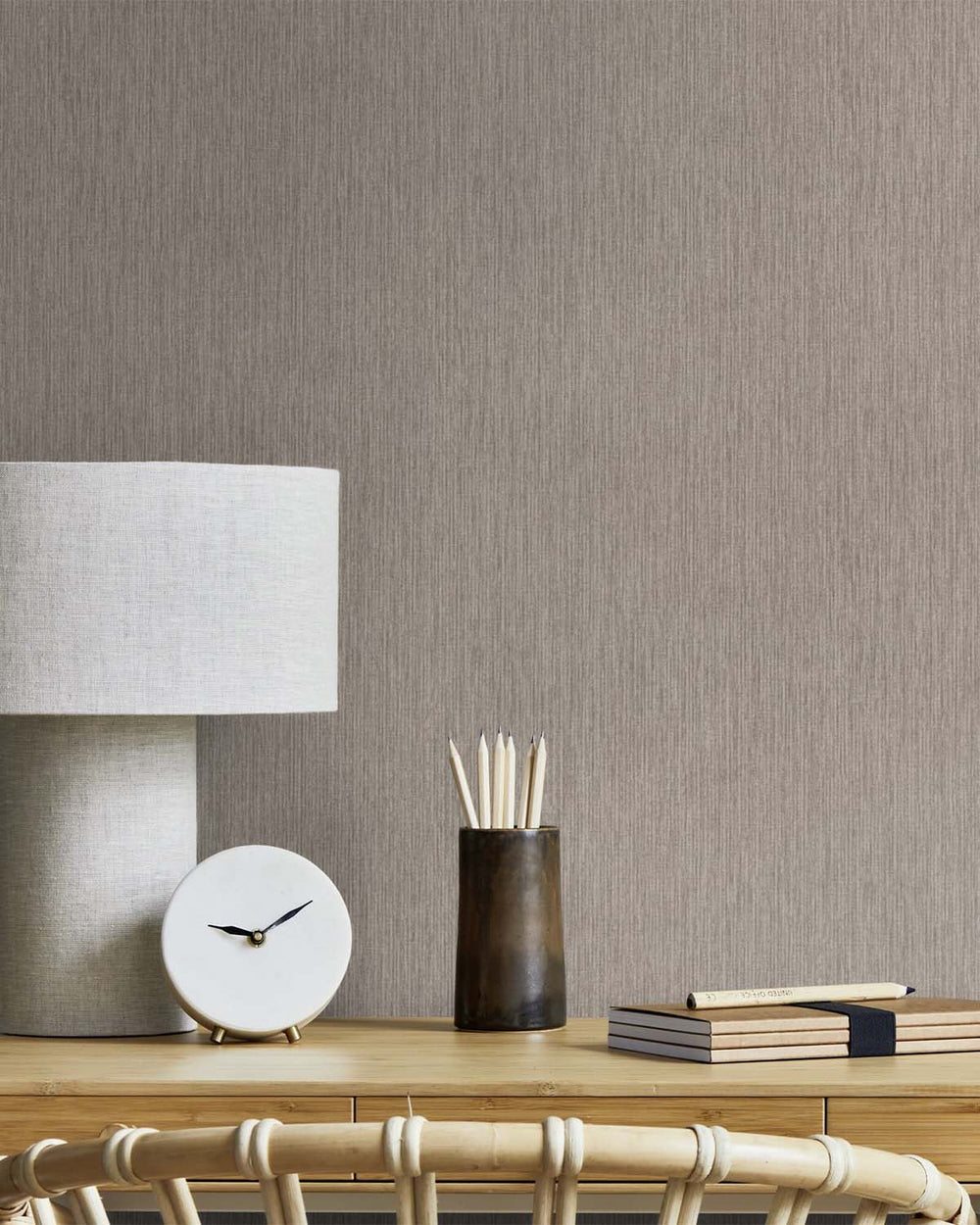 Schooner Grey Plain Print Wallpaper R10574