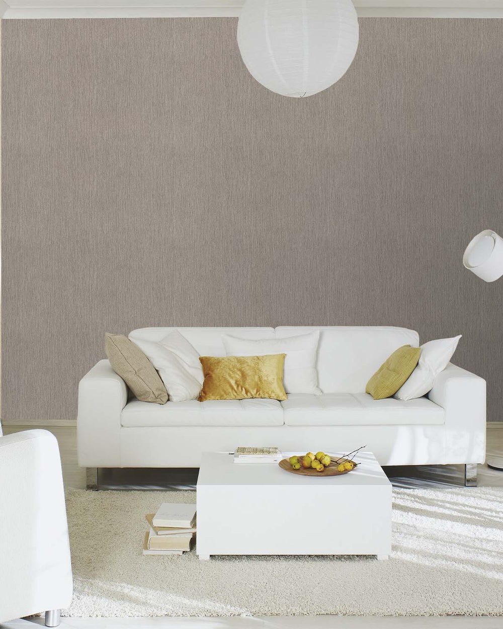 Schooner Grey Plain Print Wallpaper R10574