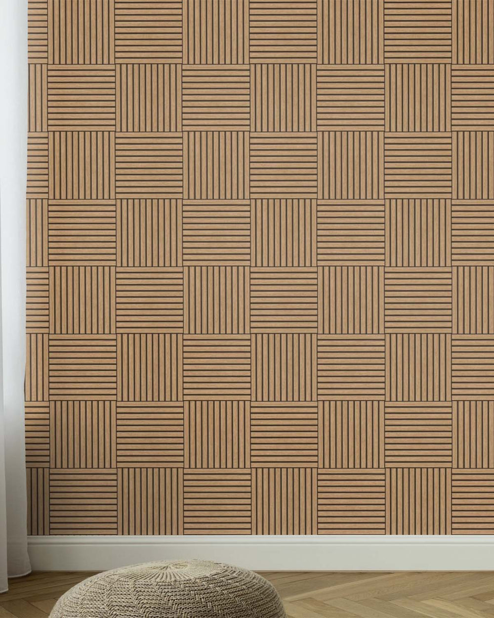 Cinnamon Crunch Wood Effect Wallpaper R10575