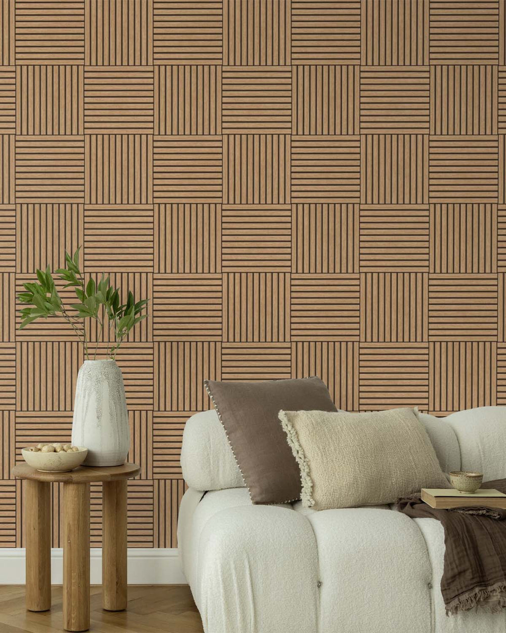 Cinnamon Crunch Wood Effect Wallpaper R10575
