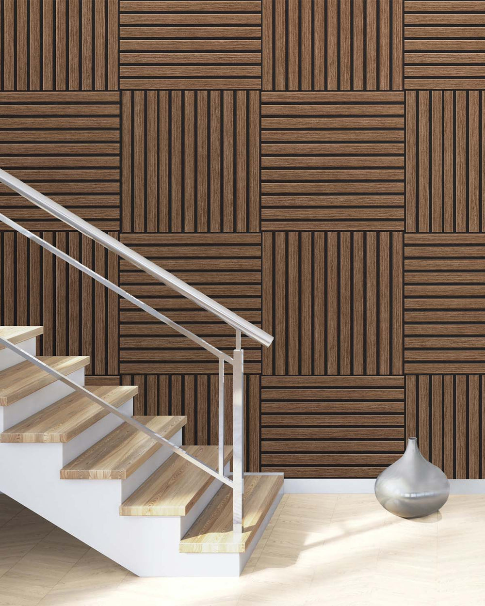 Antique Bourbon Wood Effect Wallpaper R10576