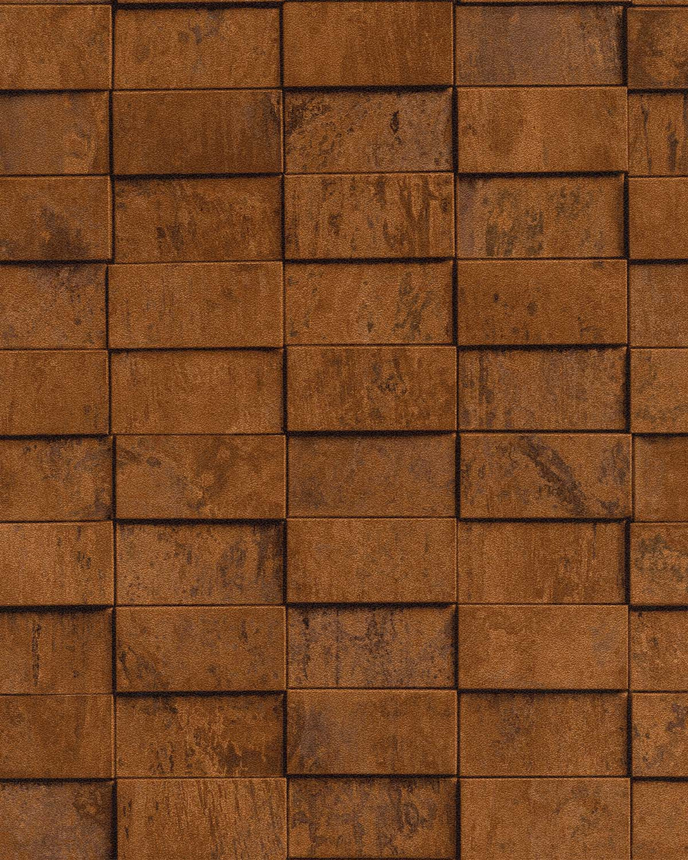 Caramel Cafe Uneven Tile Wallpaper R10577