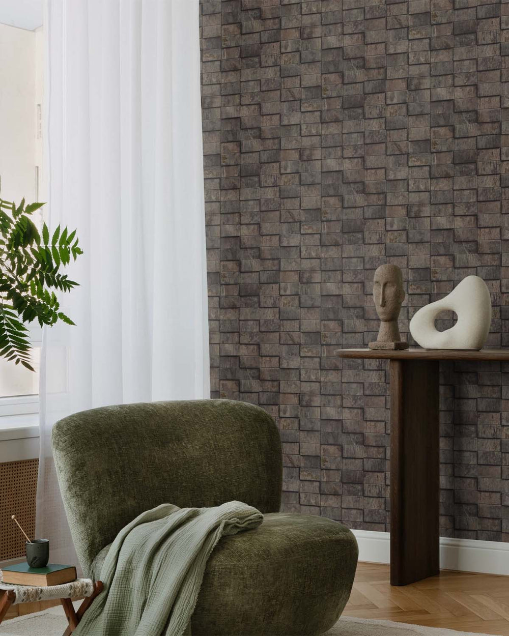 Hayden Valley Uneven Tile Wallpaper R10578