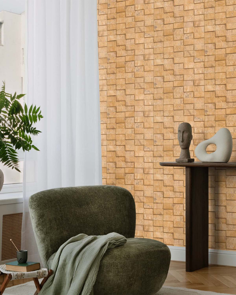 Golden Egg Uneven Tile Wallpaper R10579