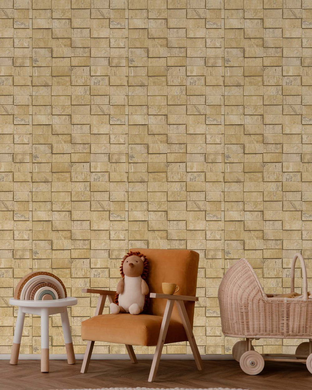 Golden Egg Uneven Tile Wallpaper R10579