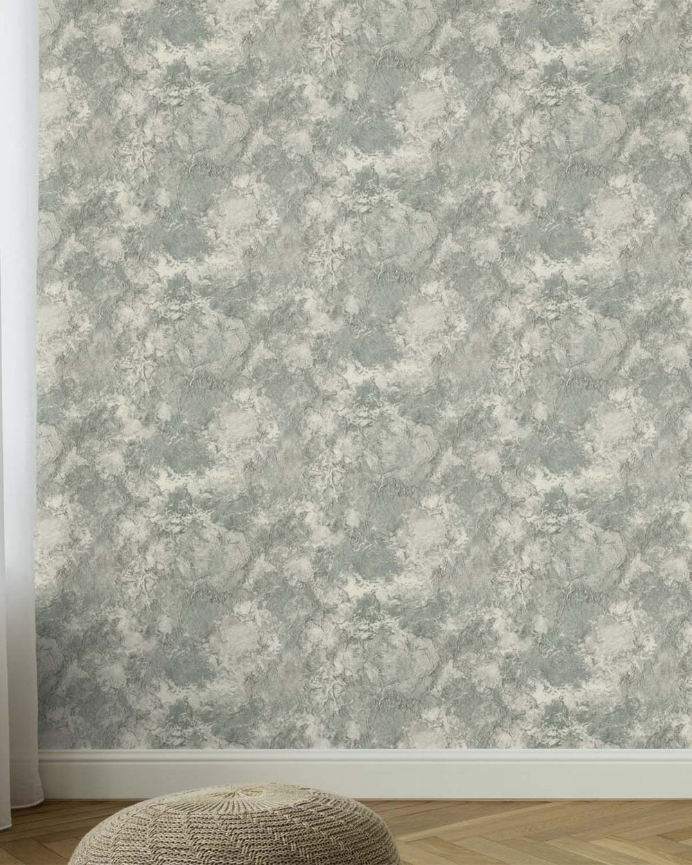 Grey Porcelain Abstract  Concrete Effect Wallpaper R10583