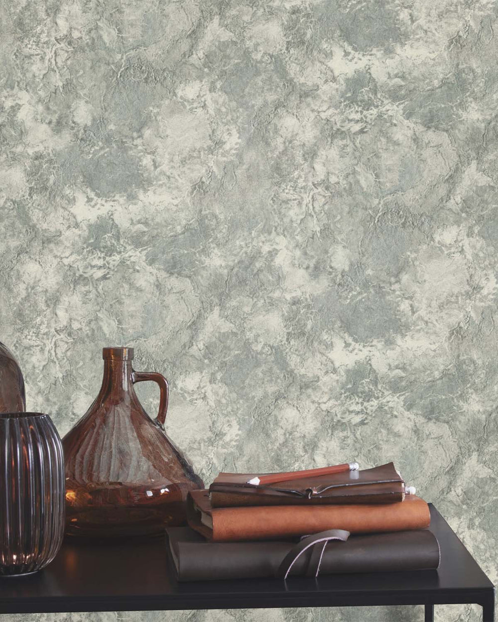 Grey Porcelain Abstract  Concrete Effect Wallpaper R10583