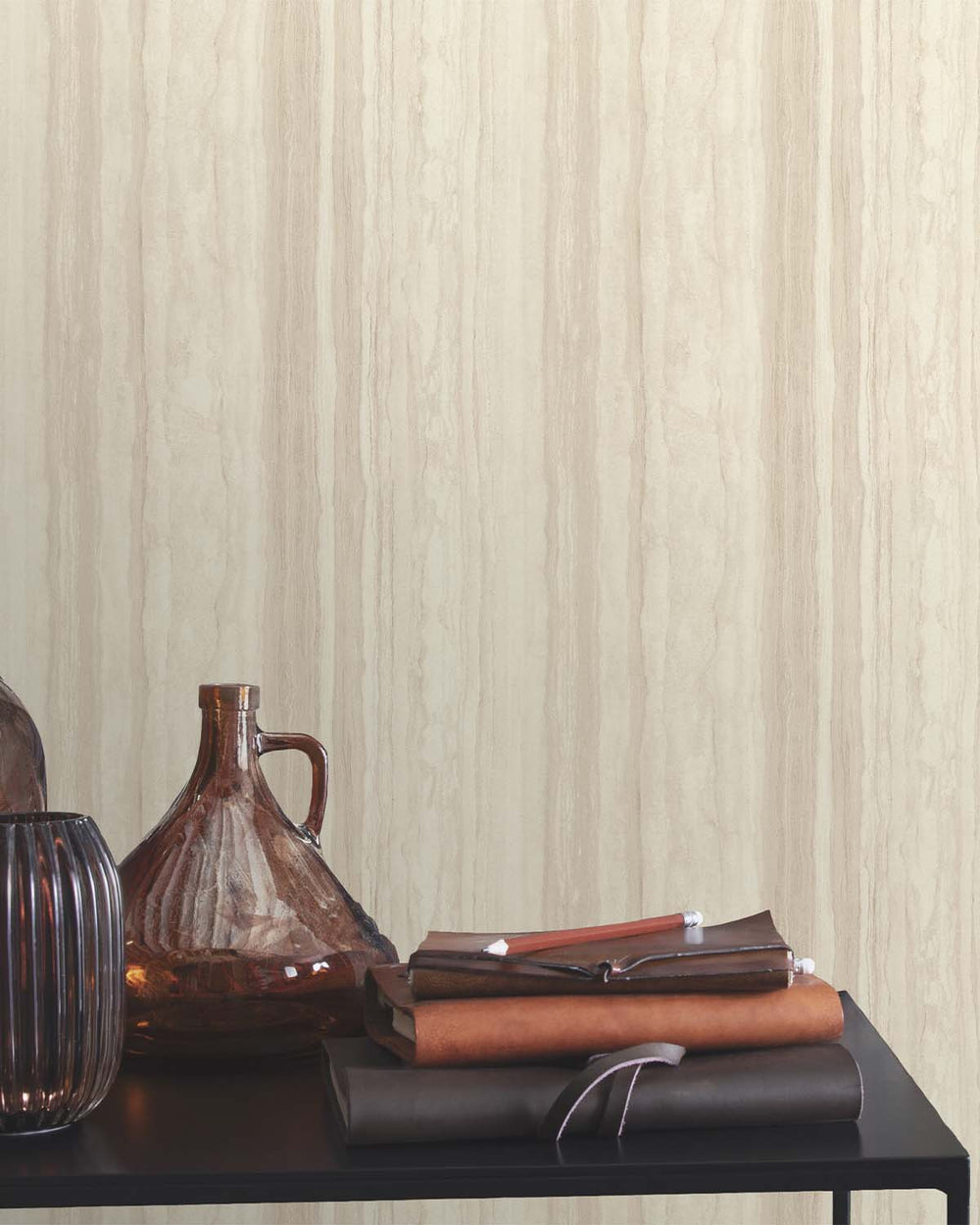 Alhambra Cream Faux Wood Effect Wallpaper R10585