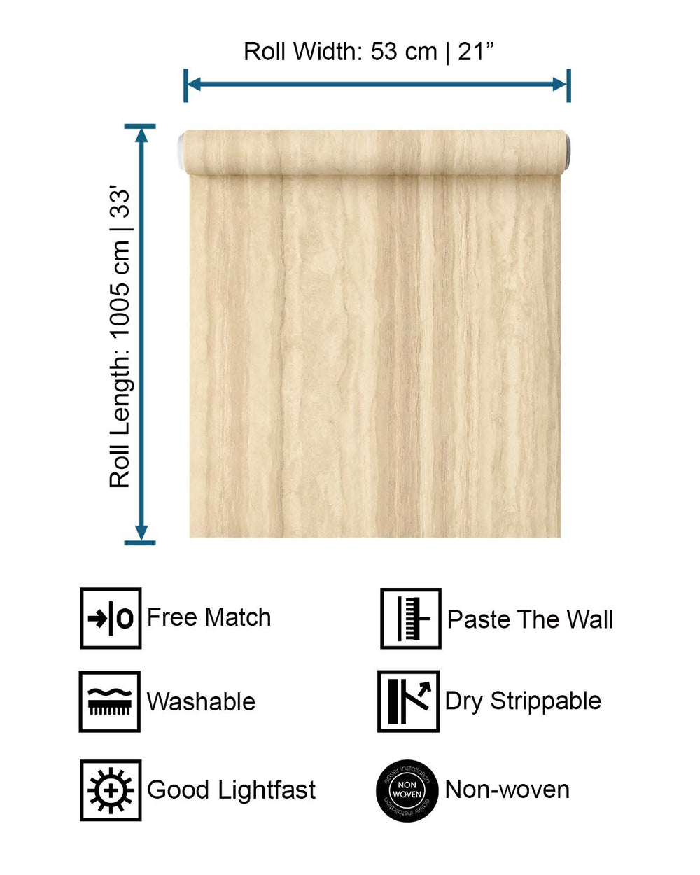 Dusty Ivory Faux Wood Effect Wallpaper R10586