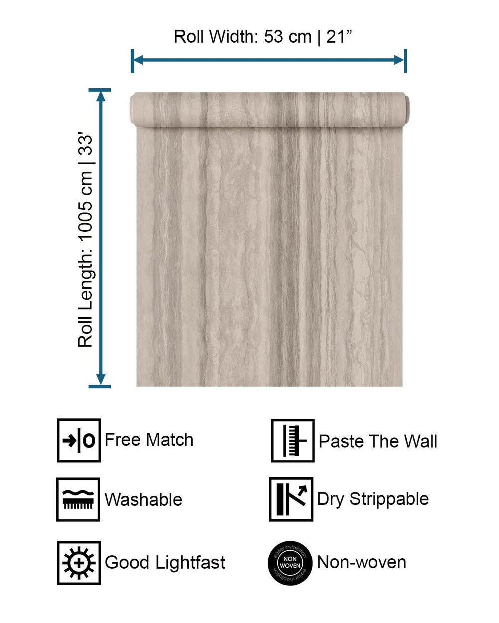 Cobblestone Grey Faux Wood Effect Wallpaper R10587