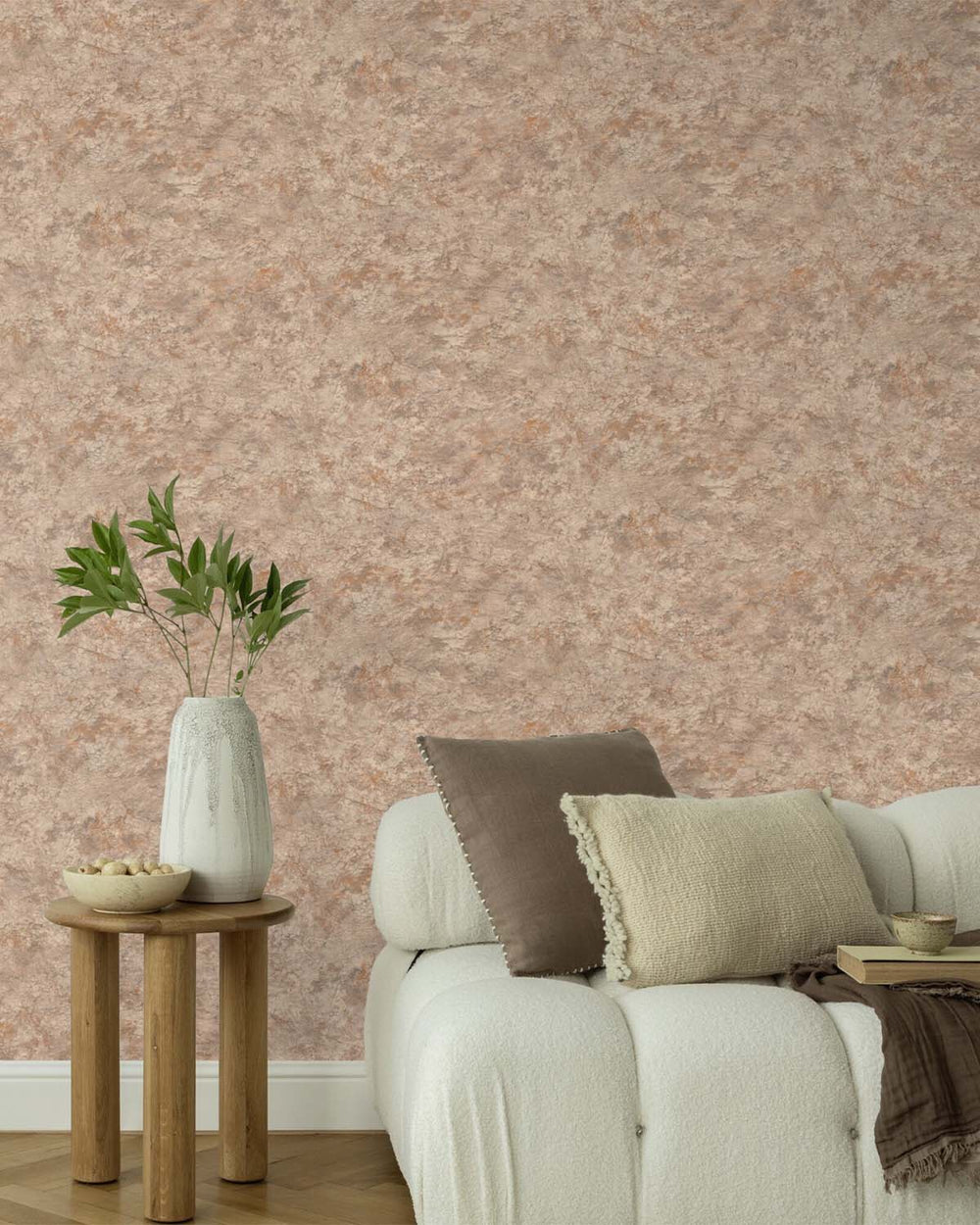 Best Beige Faux Concrete Wallpaper R10590