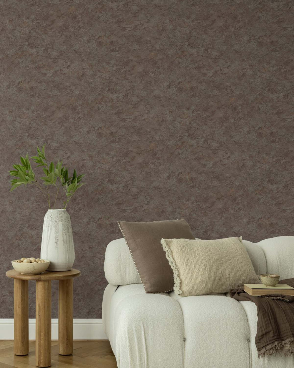 Randall Grey Faux Concrete Wallpaper R10592