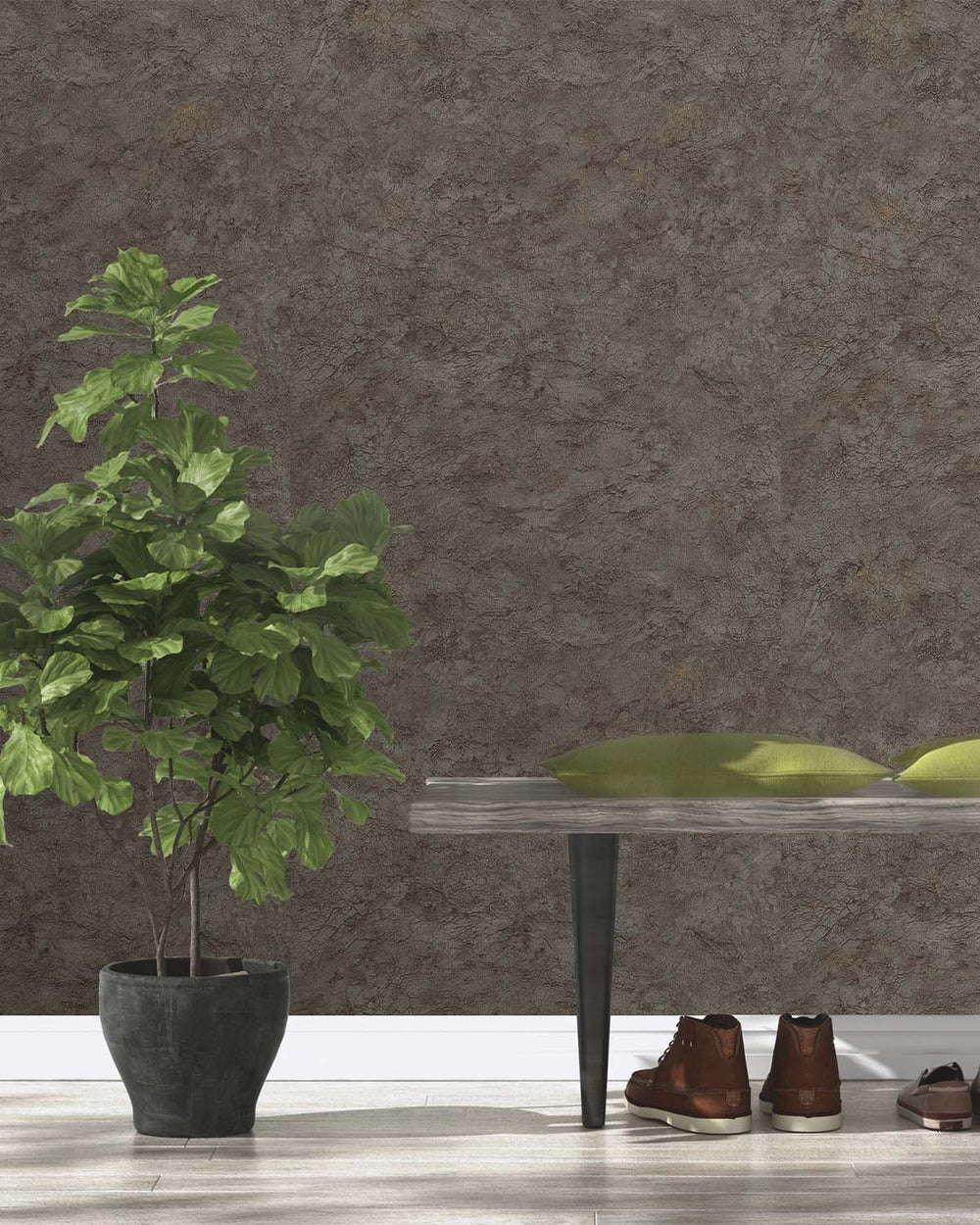 Randall Grey Faux Concrete Wallpaper R10592