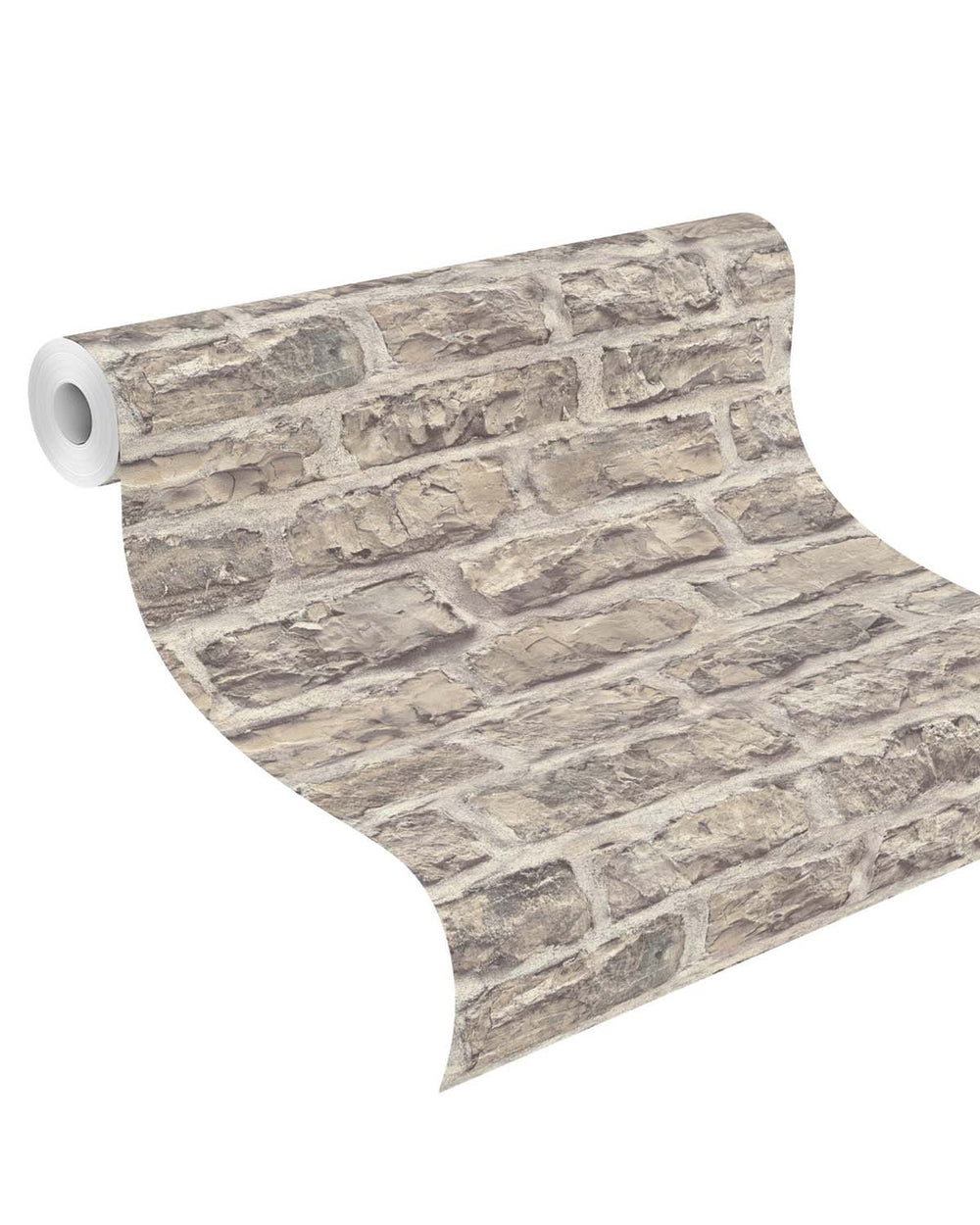 Warm Neutral Old Brick Print Wallpaper R10599
