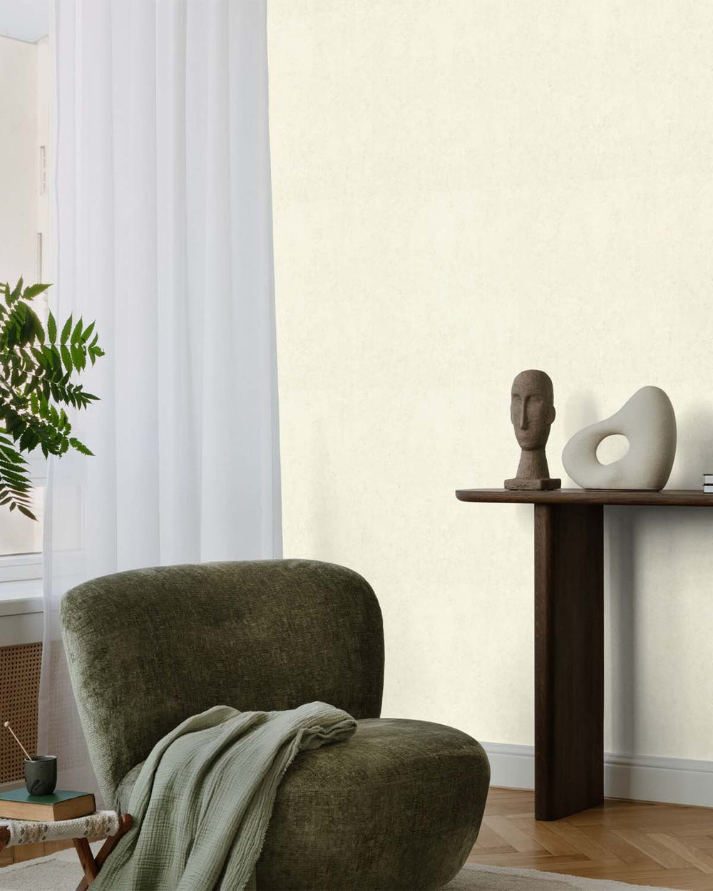 Early Snow Concrete Effect Wallpaper R10602