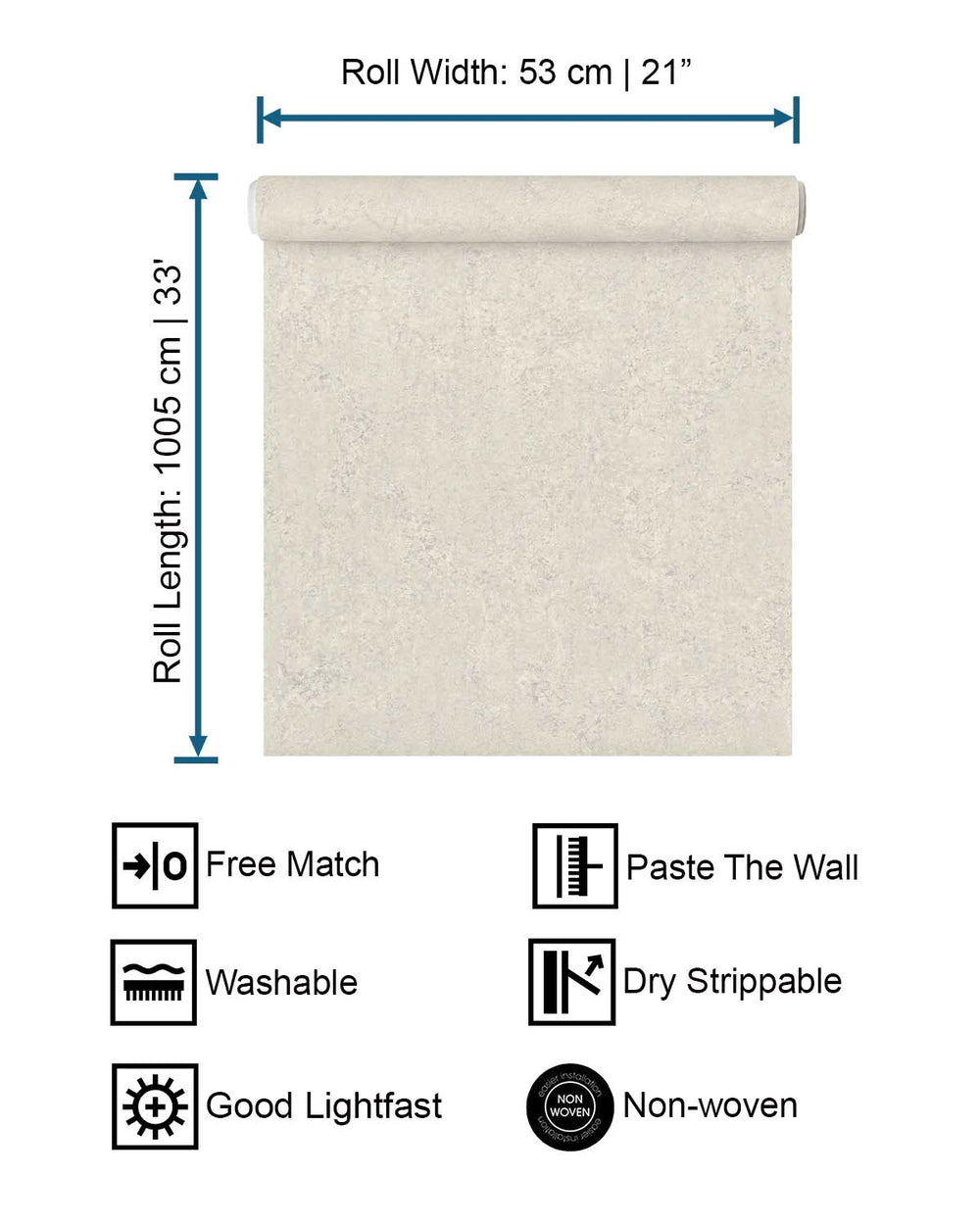 Southern Breeze Concrete Effect Wallpaper R10603