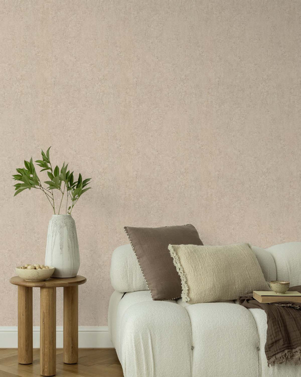True Khaki Concrete Effect Wallpaper R10604