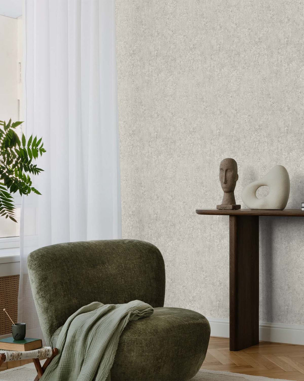 Cool Slate Concrete Effect Wallpaper R10606