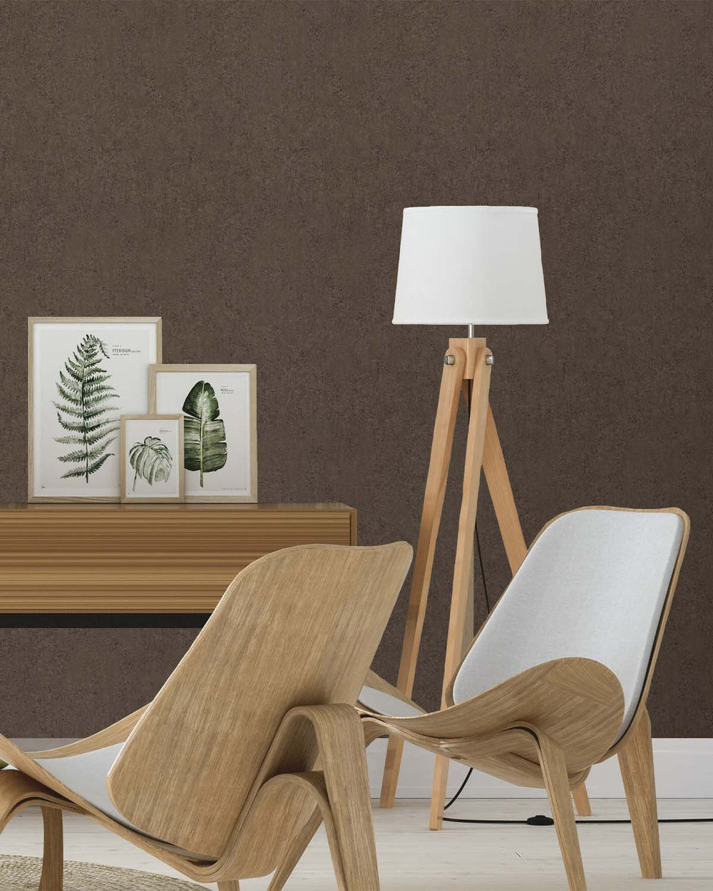 Roasted Kona Concrete Effect Wallpaper R10608
